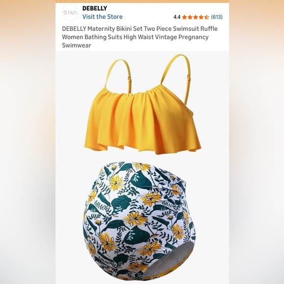 Maternity Swimsuit Two Piece Size L - Picture 6 of 6